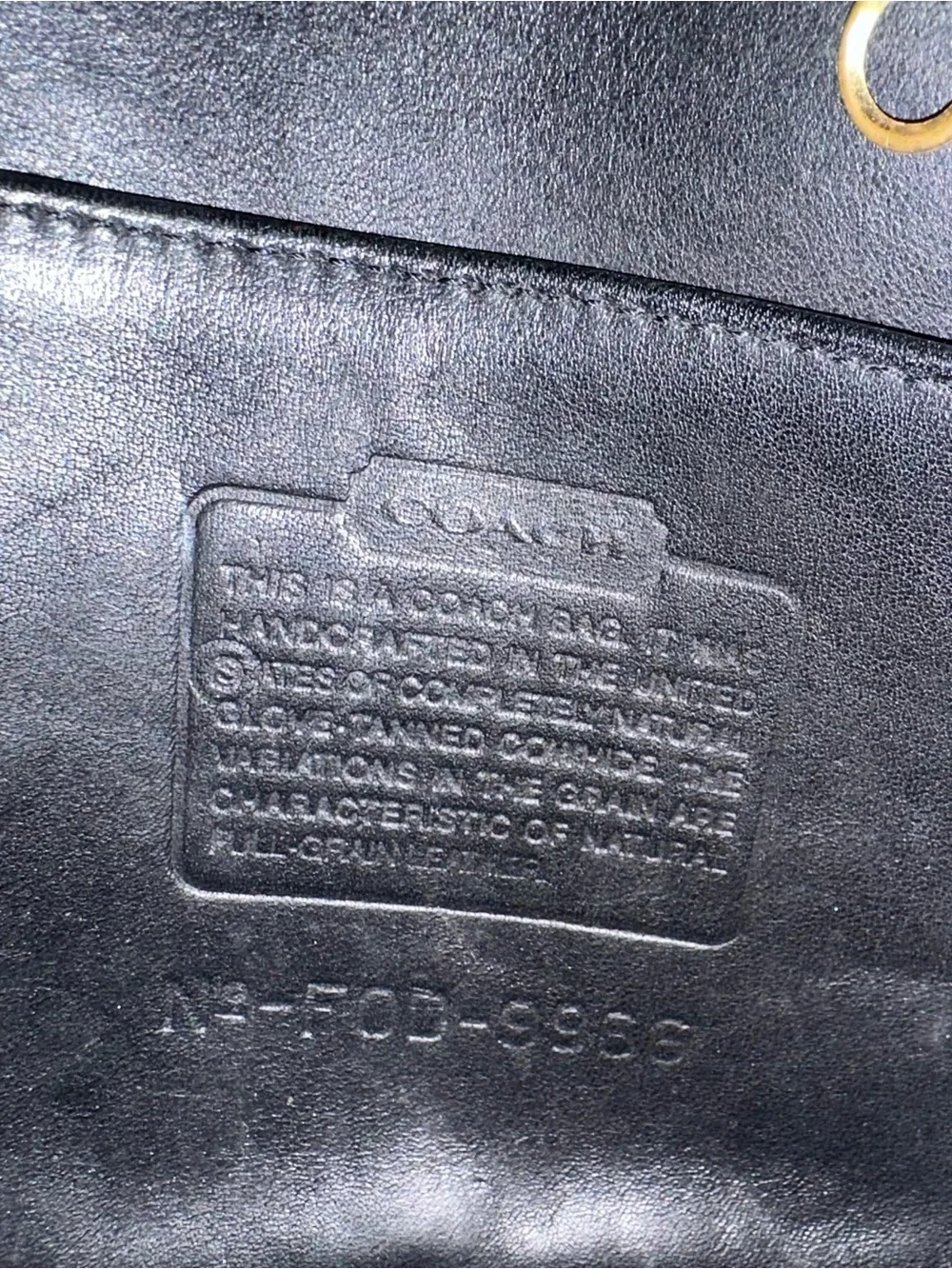 Vintage COACH Black Leather Legacy Zip Crossbody Shoulder Bag 9966 USA Creed